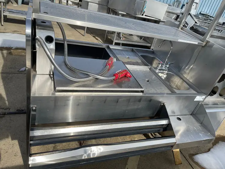 Used Krowne Used Krowne Custom Stainless Cocktail/Drink Station with Sink, Ice Bin and 2 Soda Guns - SS279 Bar Equipment Illinois US | Falcon Restaurant Supply #1375771