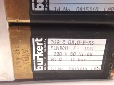 312-C-02,0-B-MS FLNSCH-F-000 041521Q LMPU | Burkert 312-C-02,0-B-MS FLNSCH-F-000 Solenoid Valves 041521Q LMPU 220V LOT OF 2 - Used