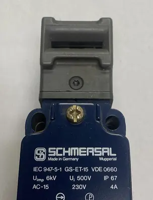 New | in-Stock SCHMERSAL 947-5-1 GS-ET-15 Miscellaneous Equipment (Electrical & Power) | Surplus Asset Holdings #1198968