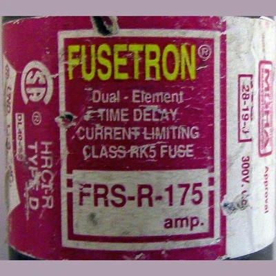 Cooper Bussman Fusetron 175 Amp Class RK5 Fuse