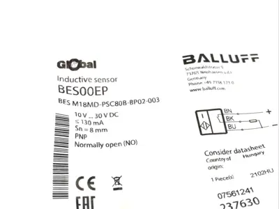 BES00EP, BES M18MD-PSC80B-BP02-003 | Balluff BES00EP Inductive Proximity Sensor BES M18MD-PSC80B-BP02-003 - New