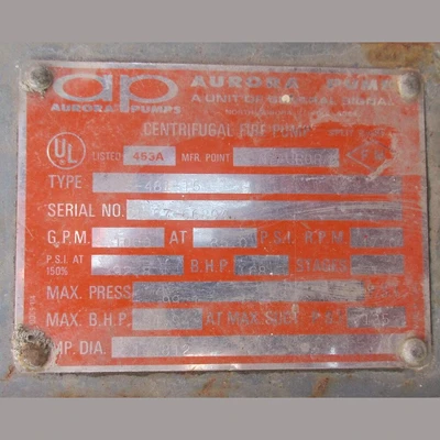 USED AURORA PUMP 6D14