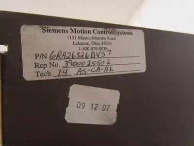 Siemens 6 RA 2632-6DV5.7-0 6RA2632-6DV57-0 DC Drive, Rack Assembly Type D380/130