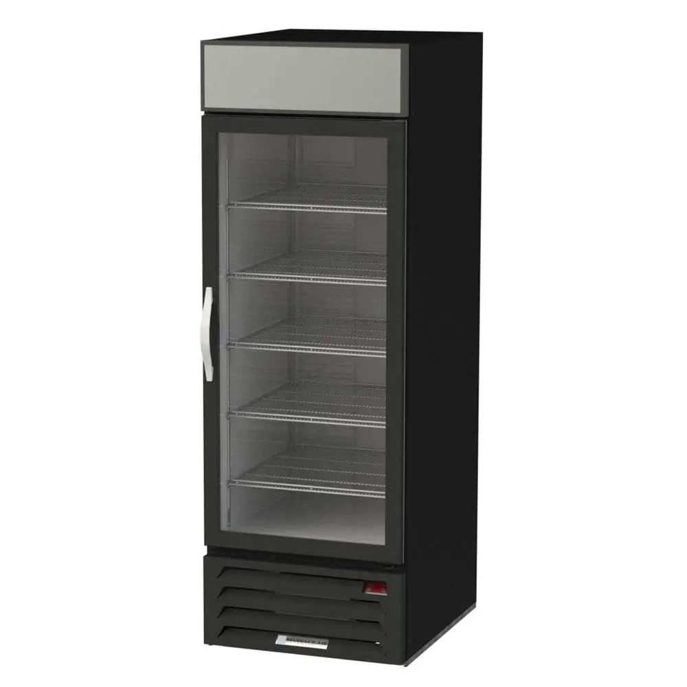 Beverage-Air MMR23HC-1-B 27 1/4" Marketmax® One Section Glass Door Merchandiser - (1) Right Hinge Door, Black, 115v