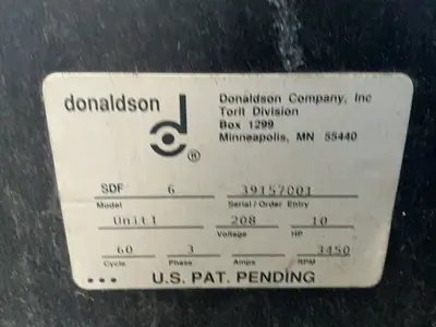Used DONALDSON TORIT SDF 6 Dust Collectors Ohio US | HGR 24 #1404304