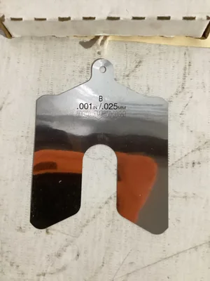 ACCUSHIM B.001 Stainless Slotted Shim Stock 3” x 3” x .001” -NIB of 100