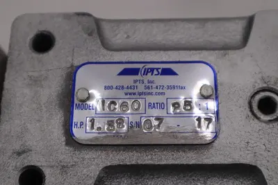 NEW IPTS IC60 GEAR REDUCER RATIO 25:1 - STOCK 5736CC