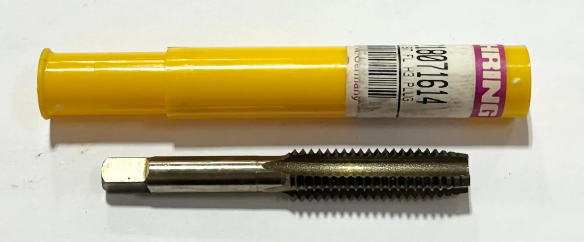 GUHRING 7/16"-14 Cobalt Straight Flute Tap H3 4 Flute Plug Tap