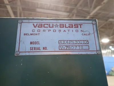 Used VACU BLAST CORPORATION 4X4PN300105 Blast Cleaning Ohio US | HGR 24 #729513