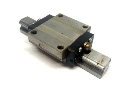 USED THK LINEAR GUIDE RAIL BEARING BLOCK W/ 100MM RAIL