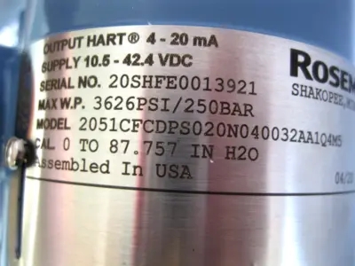 NEW Rosemount 2051 CFC DPS020N040032AA1Q4M5