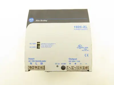 Allen-Bradley  1606-XL Power Supply 100-240VAC Input 24VDC Output 10A Ser.A