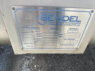 Used 2011 BENDEL _UNKNOWN_ Heat Exchangers North Carolina US | DH Griffin Used Equipment #1383691