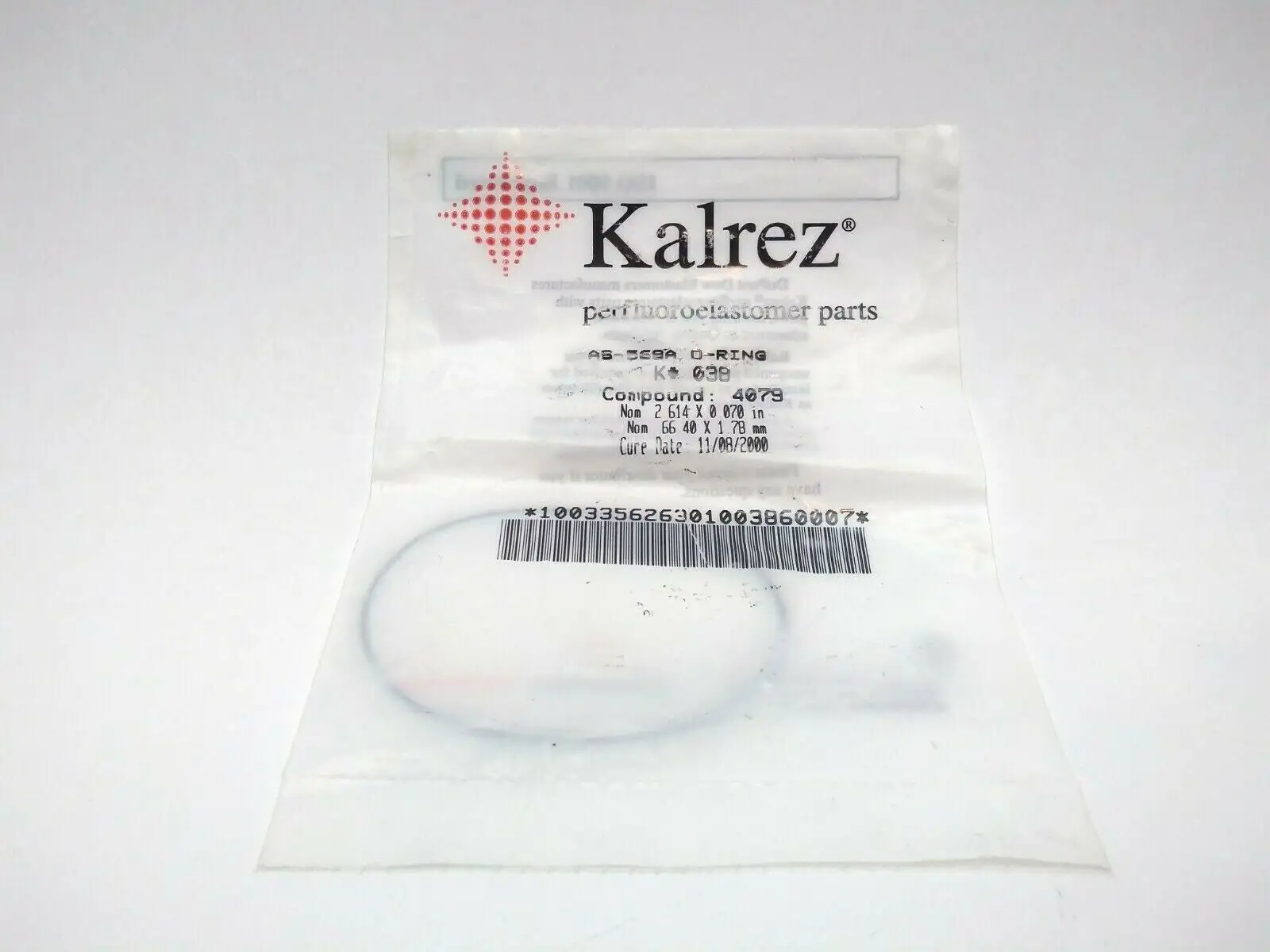 New | in-Stock KALREZ COMPOUND 4079 K#038 66.40MM X 1.78MM Seals & Gaskets | Maverick Industrial Sales #1110344