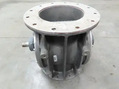 Buhler Miag USP-50 Rotary Airlock Feeder Valve 316SS 10x10" Round Flange 16" OD