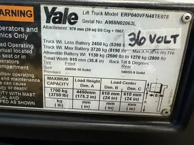 Used 2013 YALE ERP040VF Misc Forklifts Minnesota US | Birnstengel Equipment #1550209