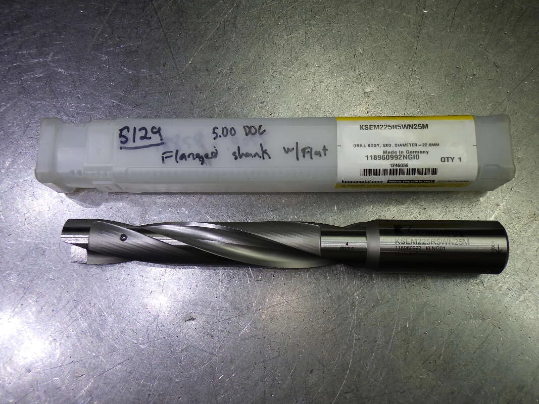Kennametal 22.5mm Coolant Thru 5xD Drill 25mm Shank KSEM225R5WN25M (LOC2978D)