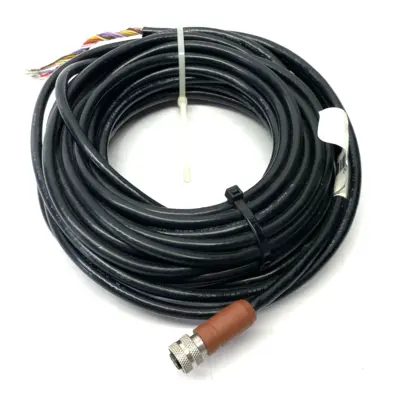 USED STI SINGLE ENDED CABLE M12 FEMALE 8-PIN TO OPEN LEADS 10M