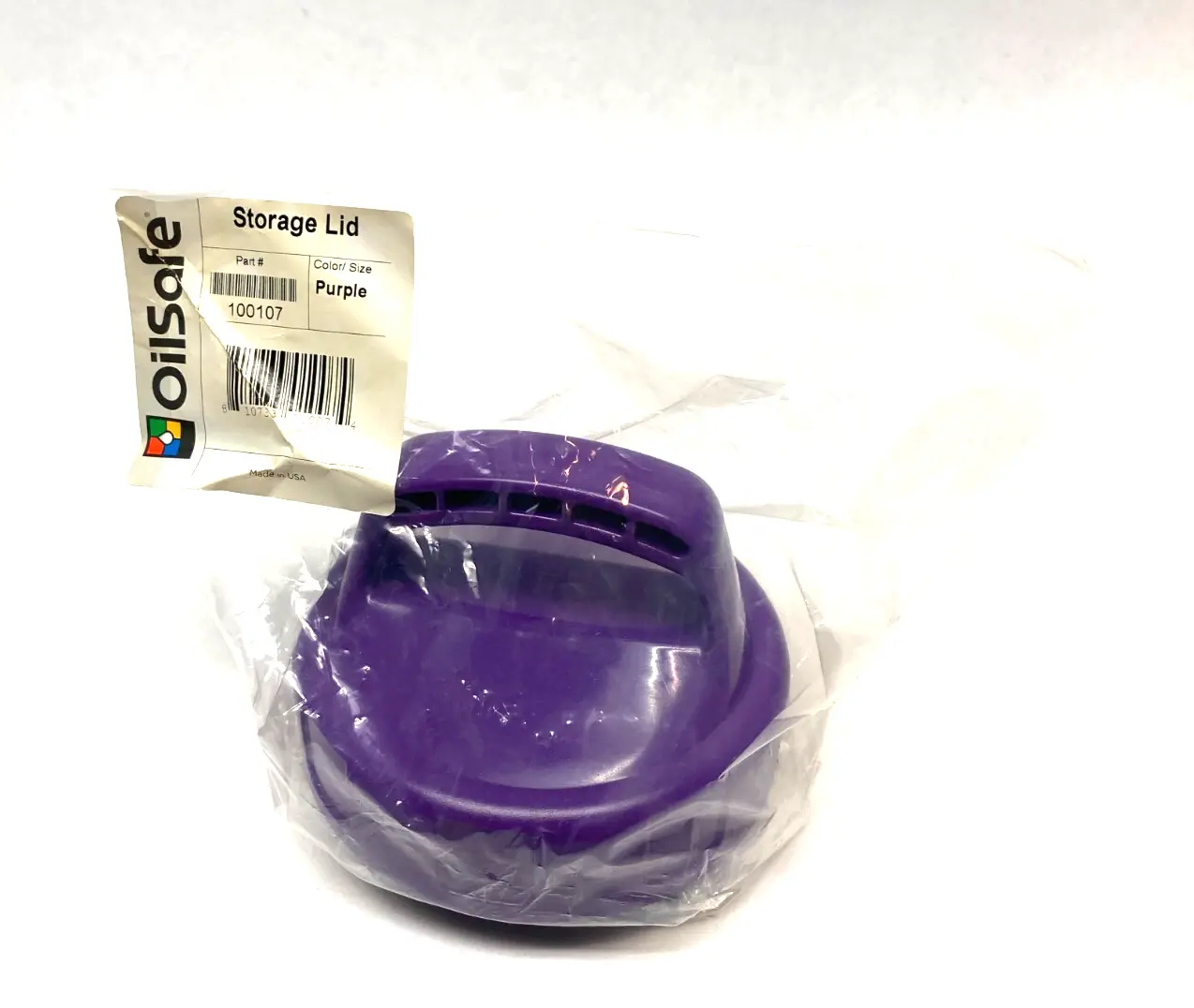 NEW OILSAFE SPILL-PROOF STORAGE LID, PURPLE