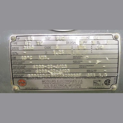 US Electric 1/2 HP Motor