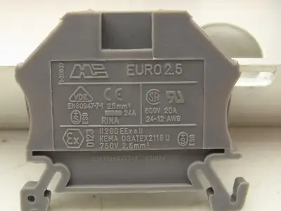 Morsettitalia EURO S4LH DIN Rail Terminal Block W/Fuse Holders Read Description