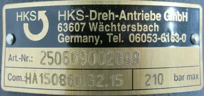 NEW HKS 250609002099 ACTUATOR 22286 2-WAY BALL VALVE HA150860.32.15 107386