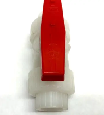 Double Union PVC Ball Valve 3/4", White, Slip Sockets - New Other
