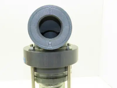 Plast-o-matic ES125V-NC 1 1/4" Shutoff Valve Spring Return NC Pneumatic Powered