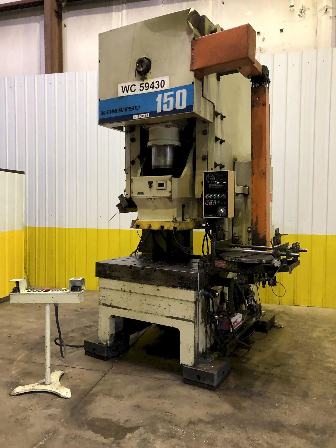 150 TON KOMATSU MODEL OBS-150-3 GAP FRAME PRESS, 7.87" STROKE: STOCK 16340