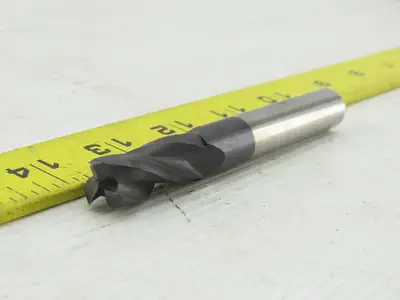 15/32" 3 Flute Spiral Carbide End Mill 1/2" Shank