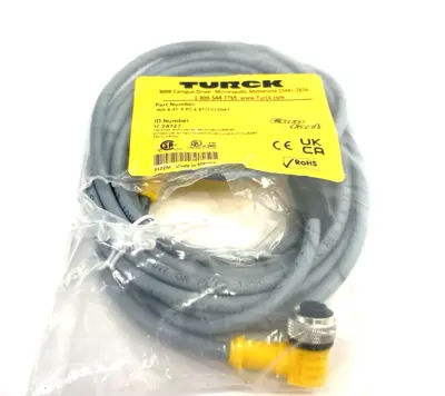 New | in-Stock Turck Eurofast Double-Ended Connection Cable U-24727 Cable & Wire Michigan US | Maverick Industrial Sales #1390578