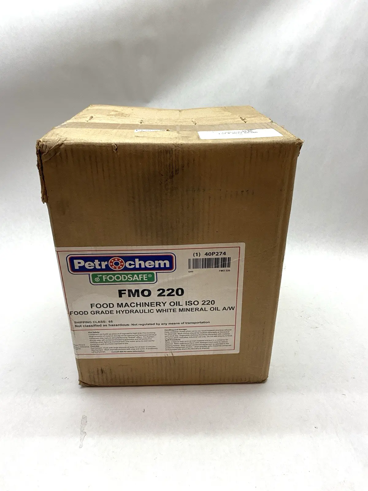NEW PETROCHEM FOODSAFE FMO 220 FOOD MACHINERY OIL ISO 220 5 GALLONS