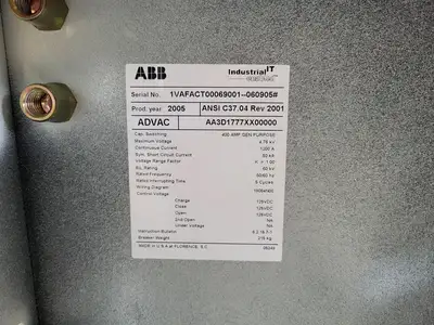 USED 2005 ABB AA3D1777XX00000