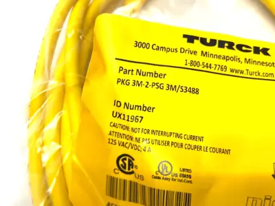 New | in-Stock TURCK PICOFAST DOUBLE ENDED CORDSET Cable & Wire | Maverick Industrial Sales #1104051