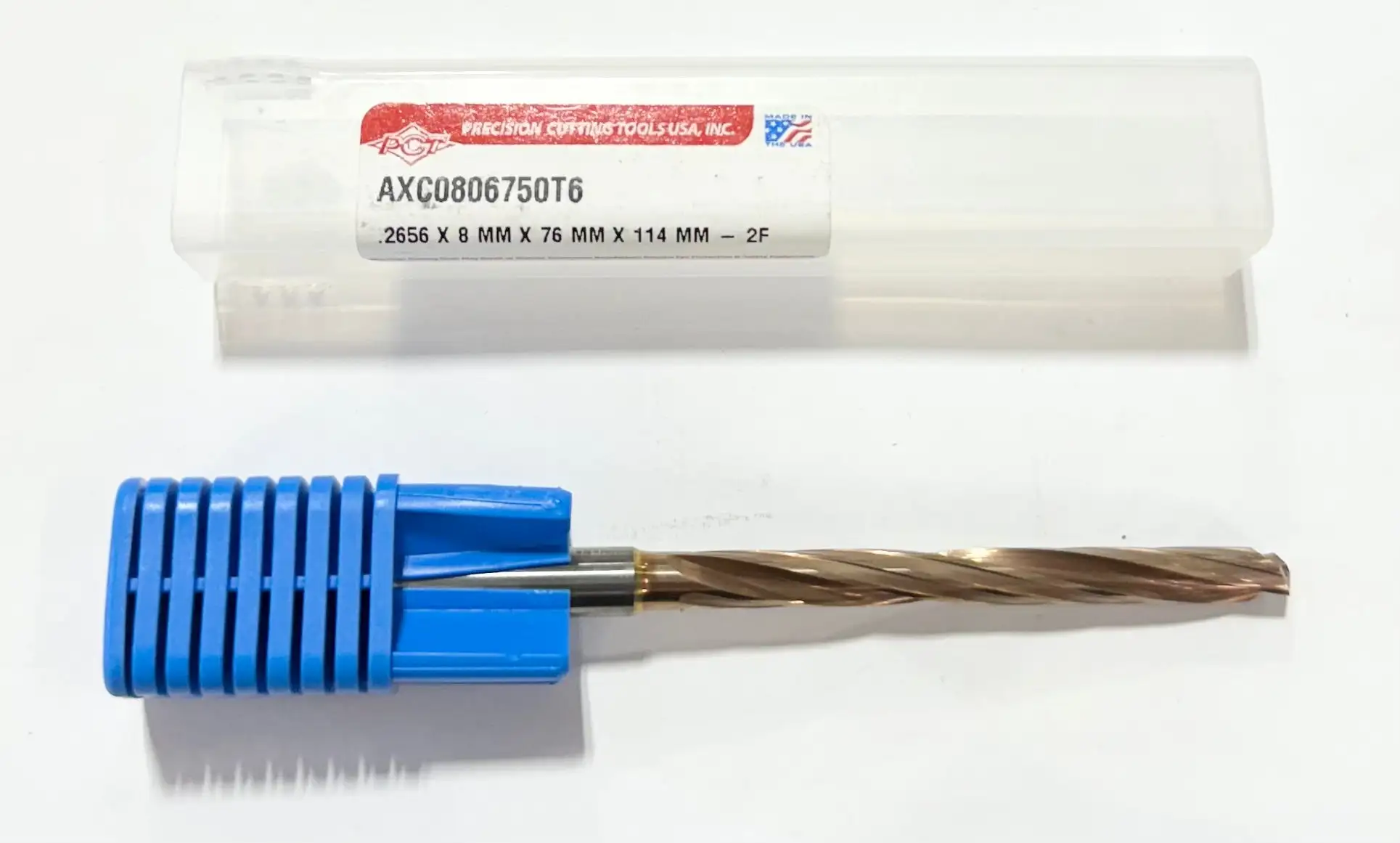 PCT 17/64" Solid Carbide Drill 8xD Coolant Thru ZRCN Coated Tripe Margin