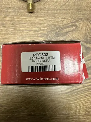 New | in-Stock WINTERS PFQ802 Universal Pressure Meters Ohio US | Surplus Asset Holdings #1245622