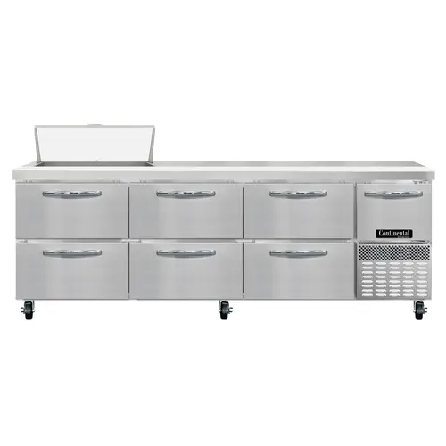 Continental RA93N8-D 93" Sandwich/salad Prep Table W/ Refrigerated Base, 115v
