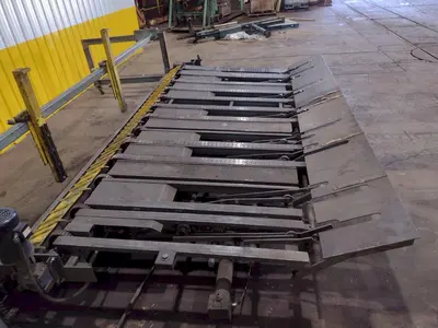 13' x 1/4" AMADA MODEL #M-4065 MECHANICAL POWER SQUARING SHEAR, FRONT GUAGING, CONVEYOR & STACKER: STOCK #19272