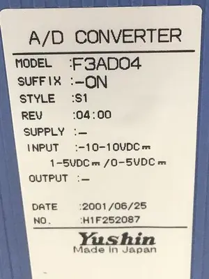 USED YUSHIN AMERICA F3AD04-0N
