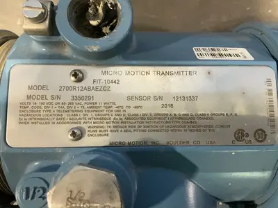 Used 2016 MICRO MOTION INC 2700R12ABAEZCZ Pumps Ohio US | HGR 24 #1315025