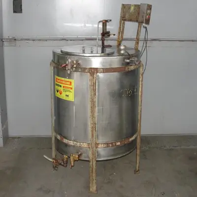SPC2346  Tank 90 gallon vertical tank, Stainless Steel, flat