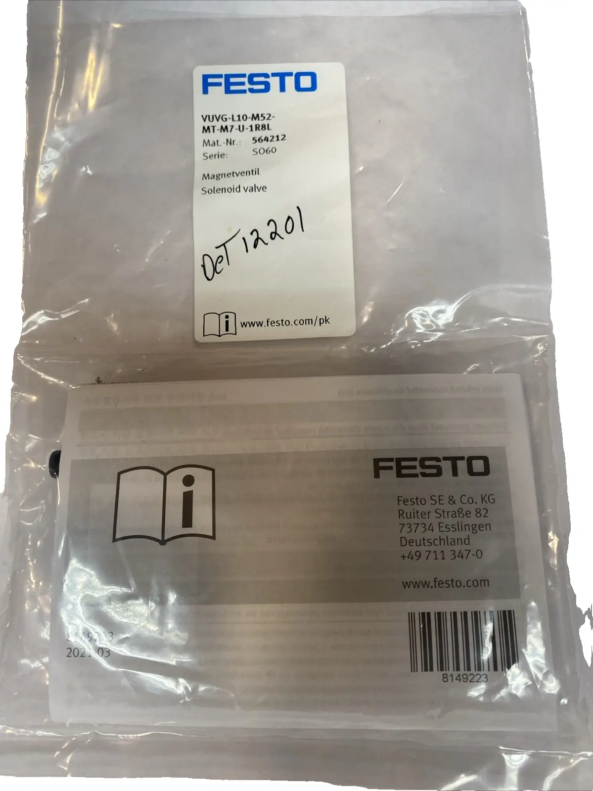 NEW FESTO SOLENOID VALVE 564212