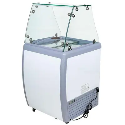 4 tube ice cream dipping cabinet
