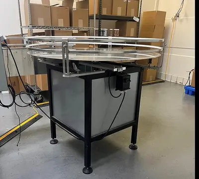 Table, Accumulation, Rotary Unscrambling, 42", Stainless Steel, Variable Speed #C745457