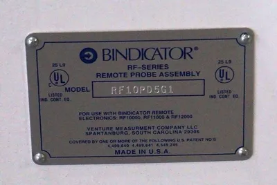 NEW BINDICATOR RF10PD5G1 REMOTE PROBE ASSEMBLY