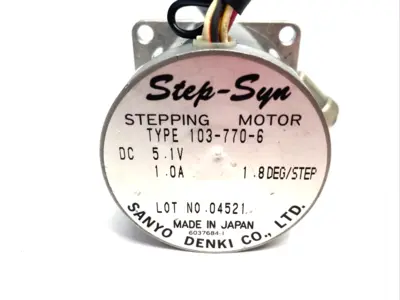 Used Sayo Denki Step-Syn Stepping Motor 1.8° Step 5.1VDC 1.0A Motors (misc) Michigan US | Maverick Industrial Sales #1395675