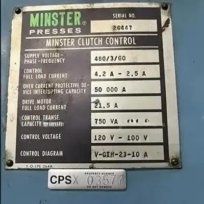 USED MINSTER #7 DIENAMIC