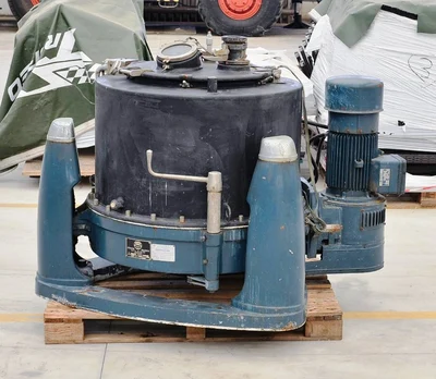 Comi-Condor 700mm perforate basket centrifuge, rubber-lined.