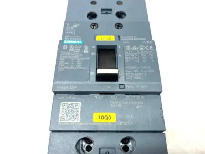USED SIEMENS LOW-VOLTAGE MOLDED CASE CIRCUIT BREAKER 125A 3-POLE