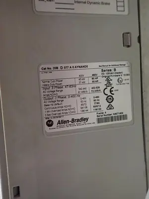 ALLEN BRADLEY 20BD077A0AYNAND0 POWERFLEX 700 DRIVE VFD 60 HP NEW UNIT STOCK S654